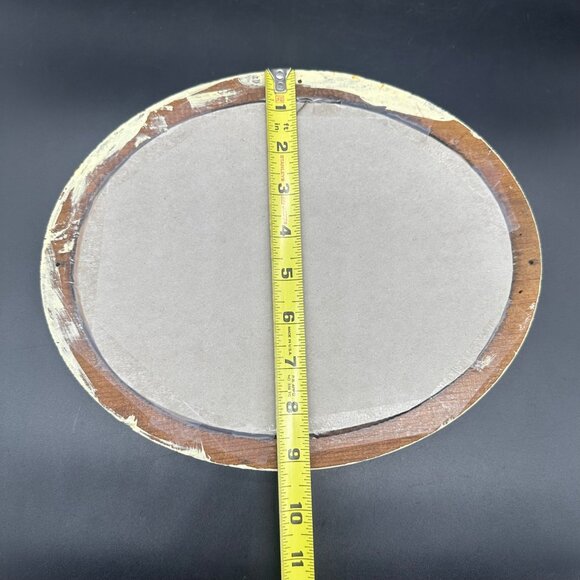 Vintage Baby Picture Convex Domed Glass Wooden Oval Frame Wall Hanging Decor - Picture 8 of 8